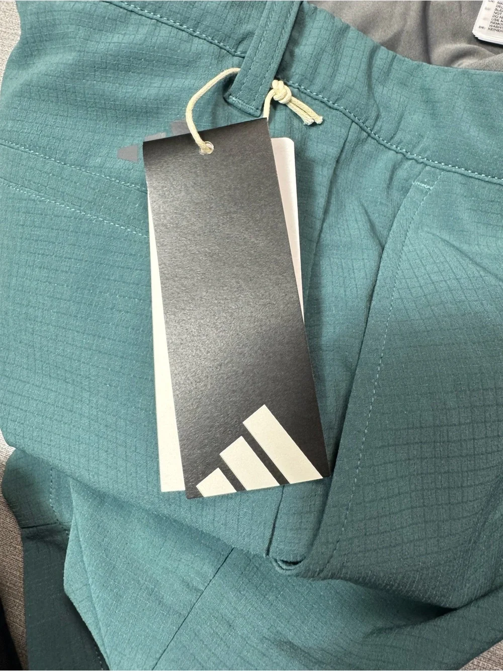 NWT New Adidas Ultimate 365 Golf Pull On Shorts In Preloved Teal Size 30''